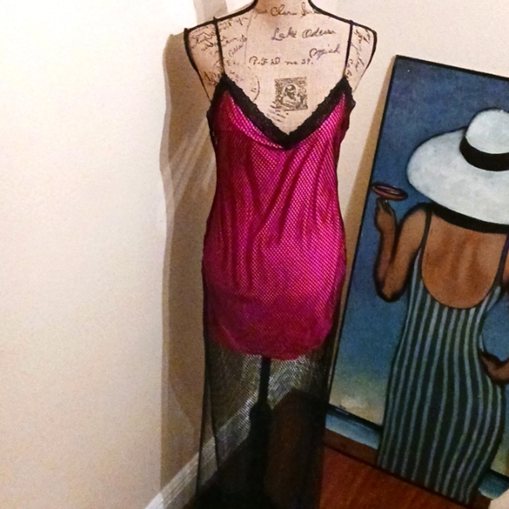 Widow Fishnet Sheer Maxi Dress